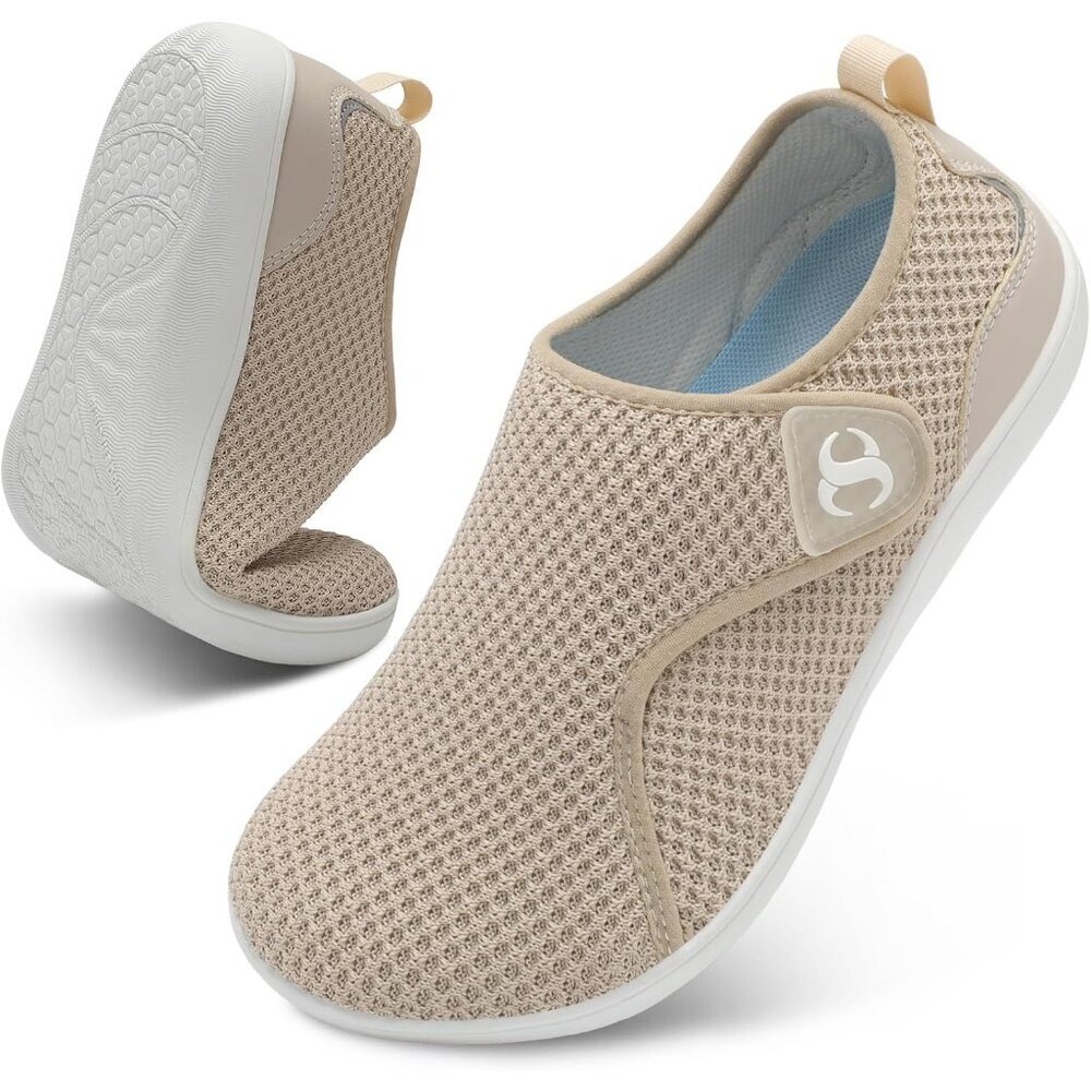 〽️Women's Comfortable Walking Shoes Brown Breathable Sneakers Closed Toe Pull On